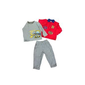 90's Vintage Kids Clothing Cotton Buster Brown 3T Oshkosh 4T UhOh 2T 3pc Bundle